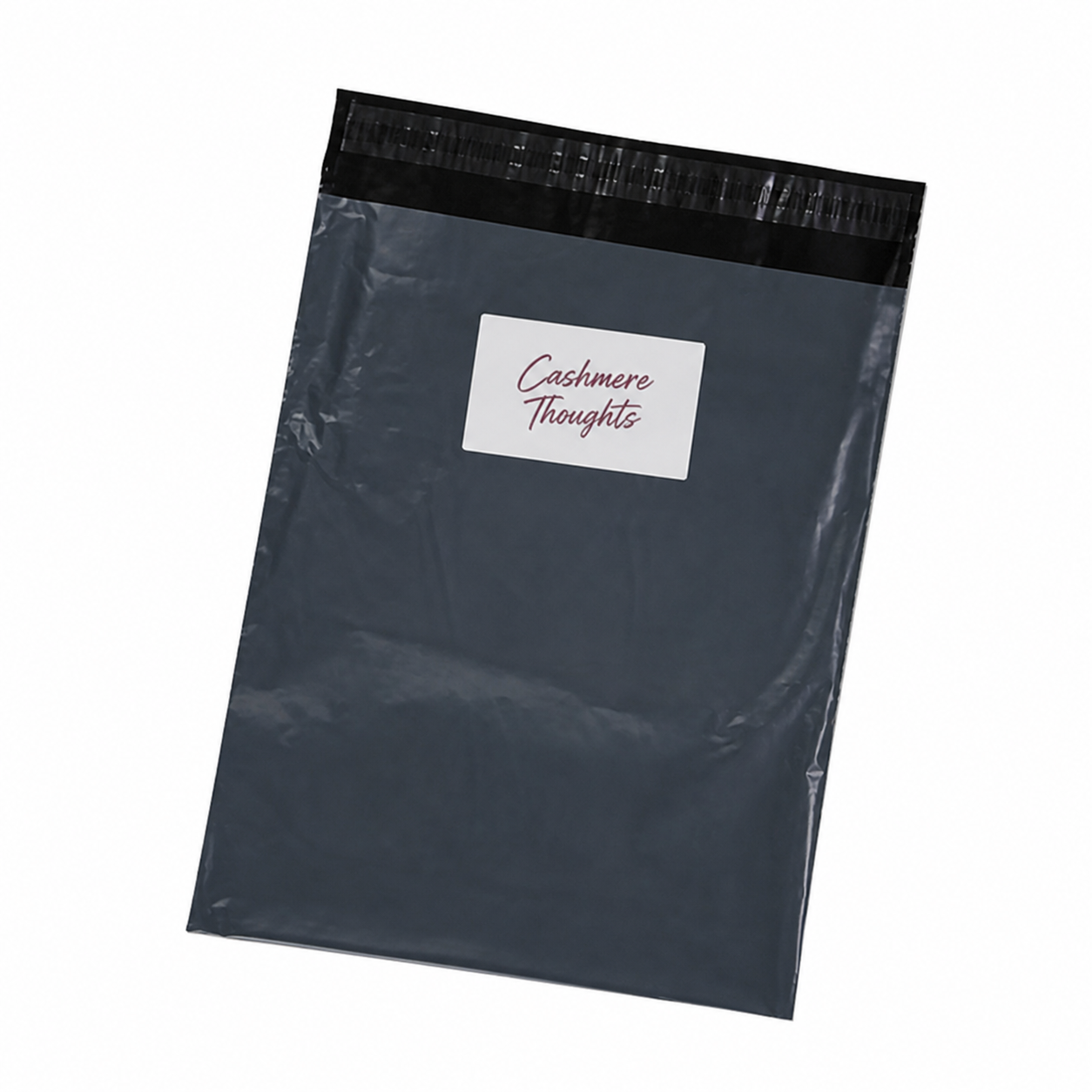 Davpack 305 by 405 millimetre econoMAIL bag with 125 by 75 millimetre Cashmere Thoughts sticker