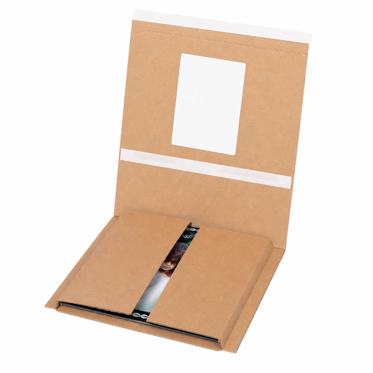 Lil Packaging CLP book-wrap containing Yussef Dayes Black Classical Music with a 100 by 150 millimetre Cashmere Thoughts sticker